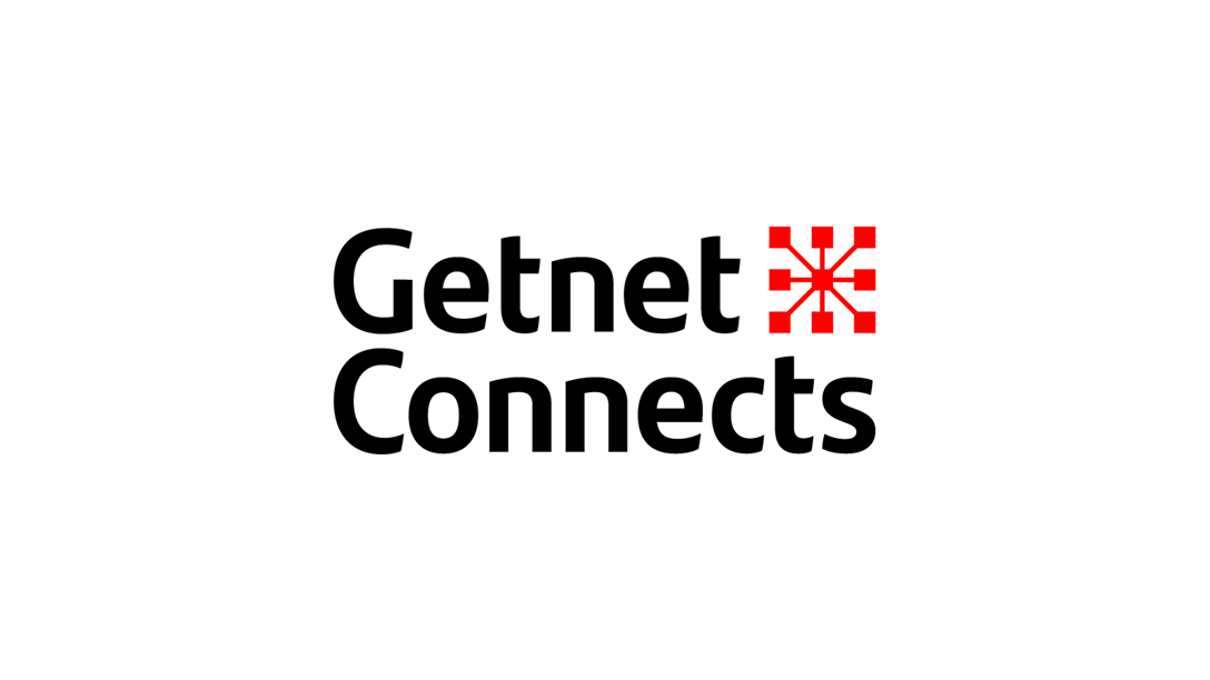 Logotipo de Getnet Connects en color negro y rojo sobre fondo claro.